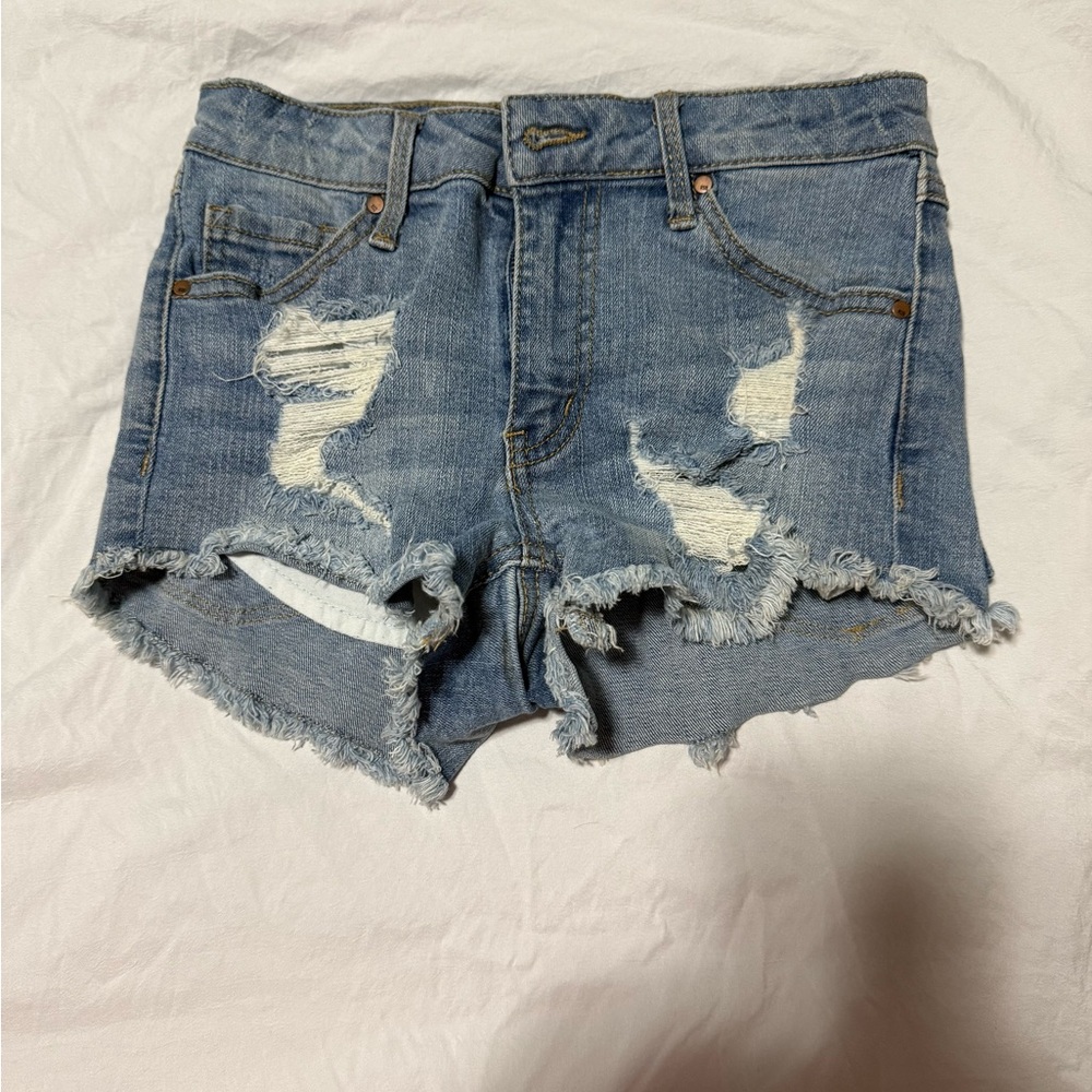 RSQ Blue Distressed Jean Shorts